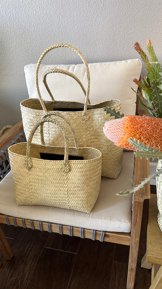 Camila  Palm Leaf Woven Tote