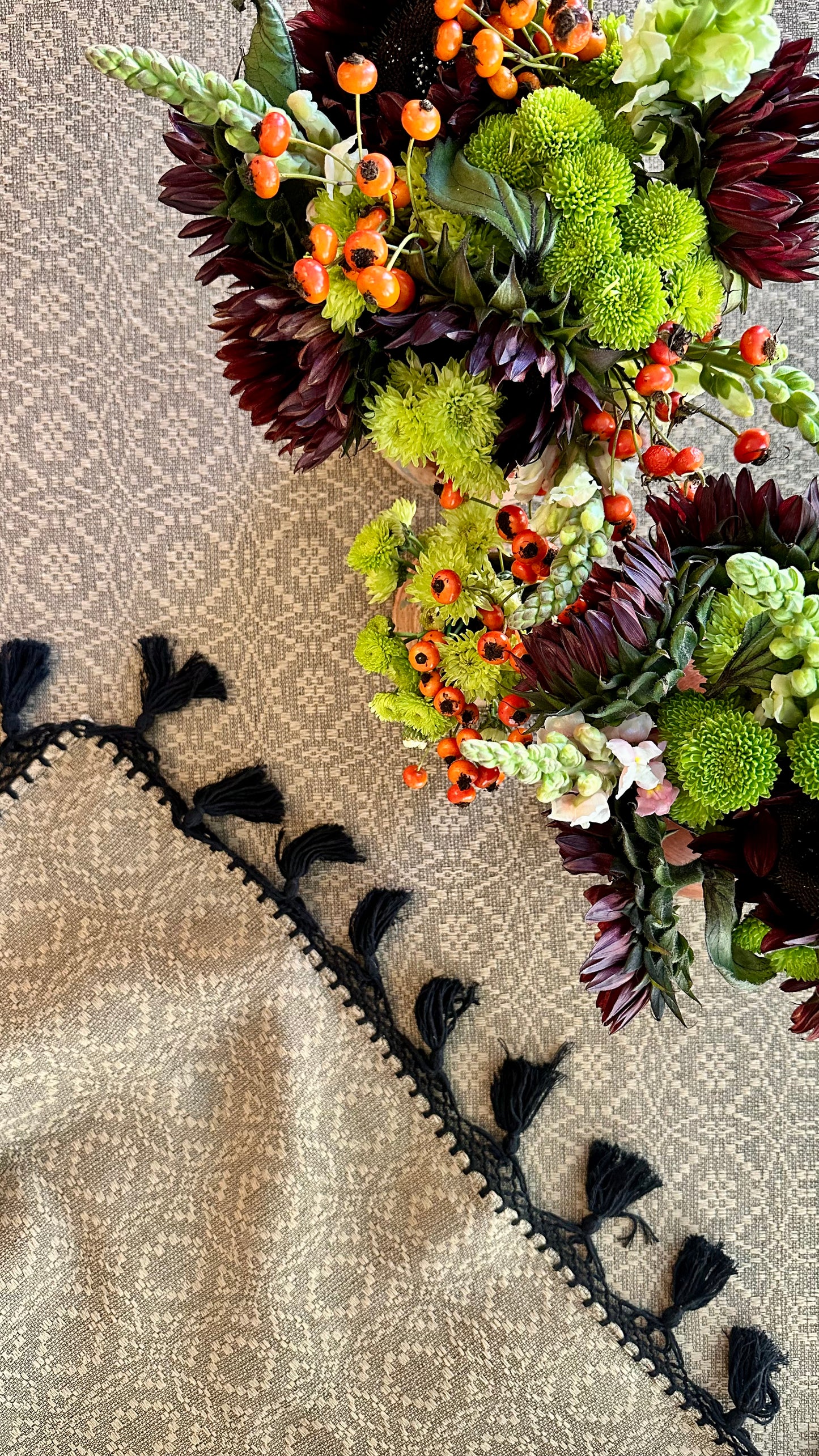 Maria Bonita Golden Woven Tablecloth