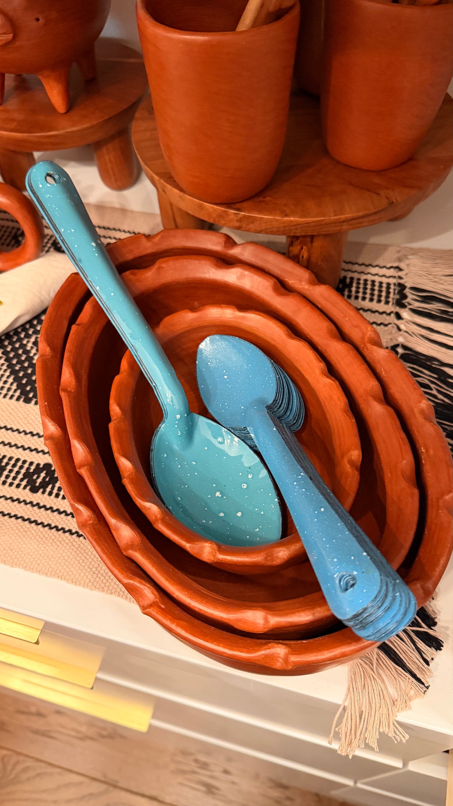 Azul Enamel Spoon