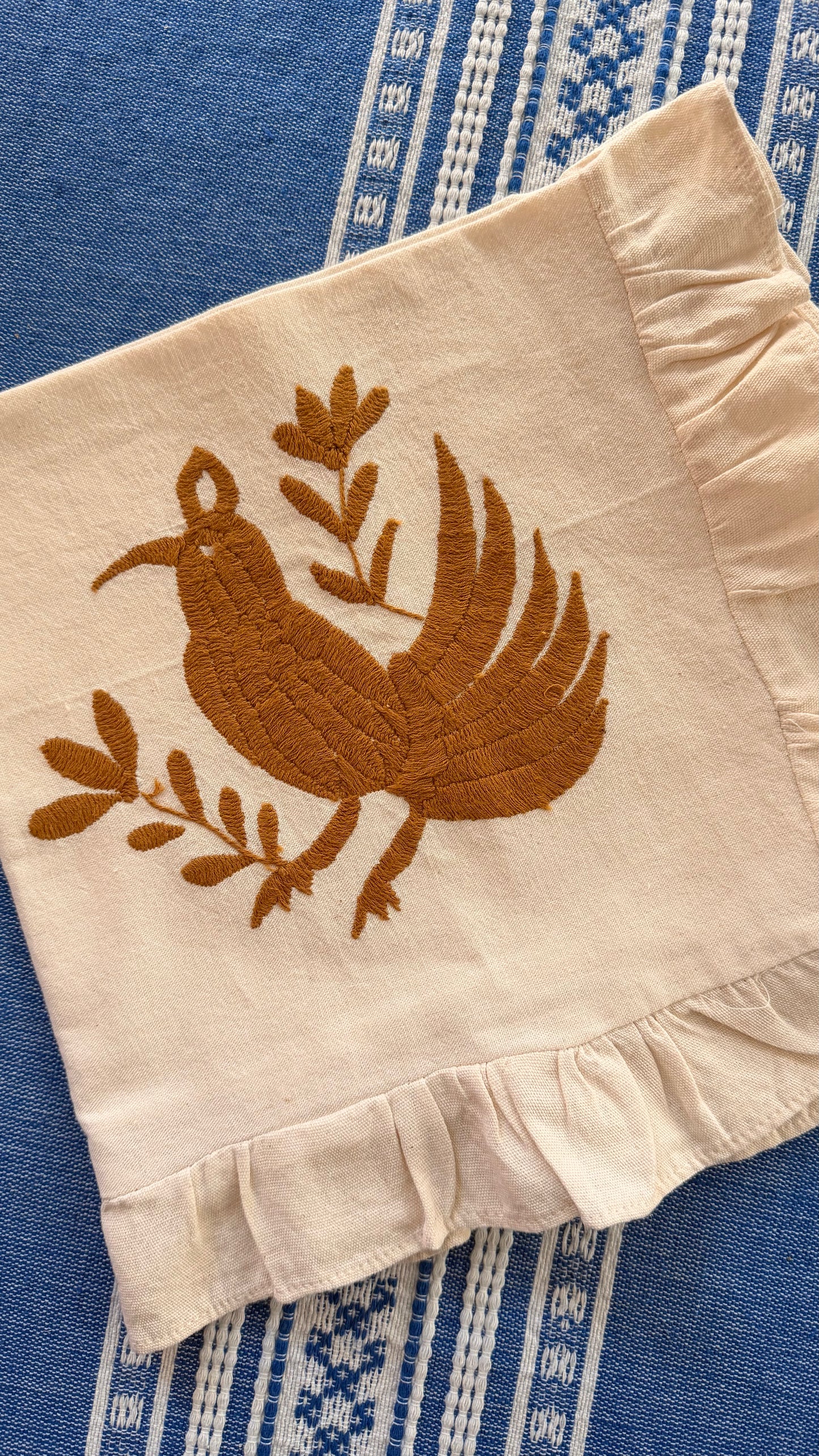 Golden Otomi Embroidered Napkin