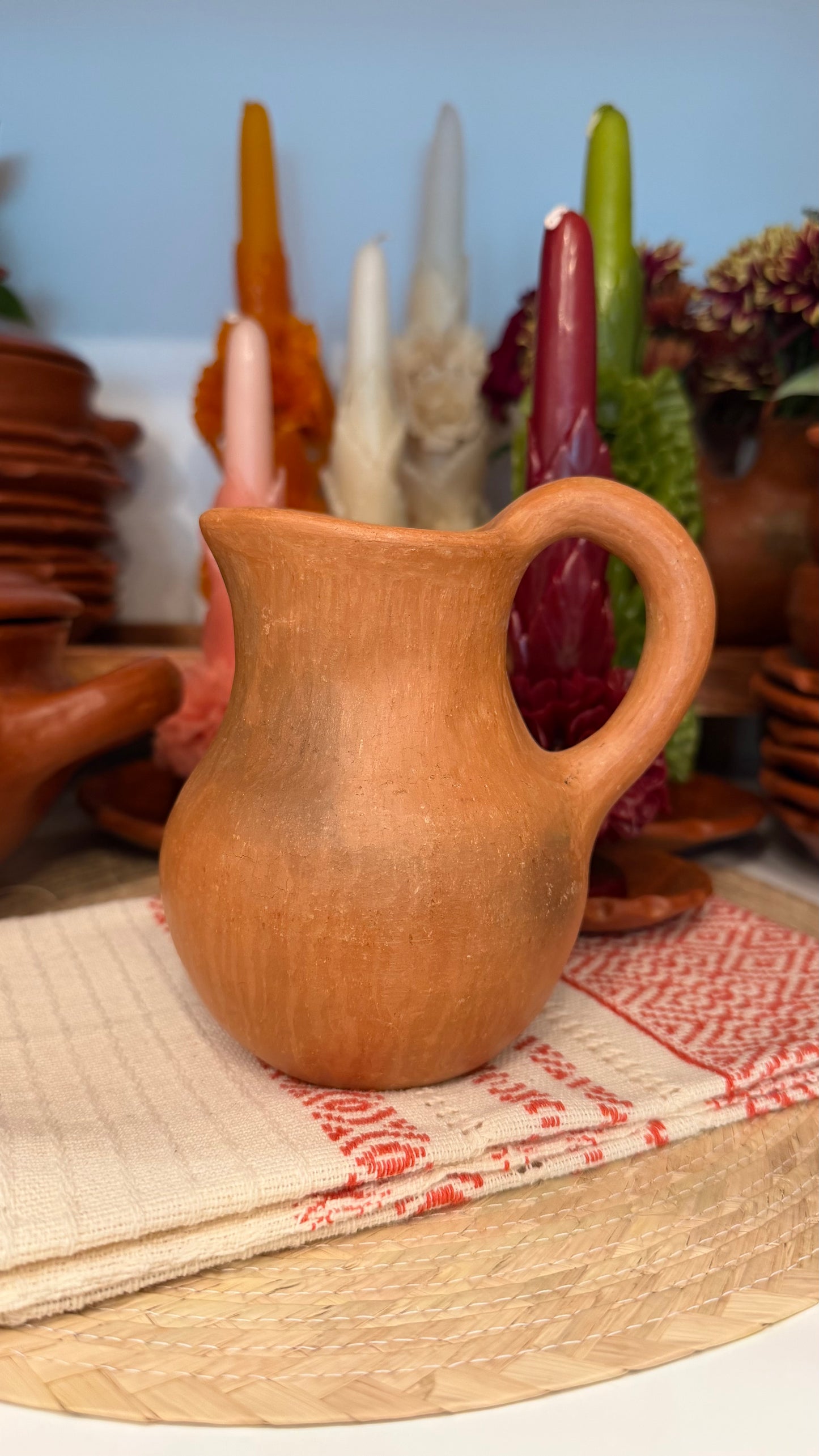 Ana Paula Small Clay Pitcher