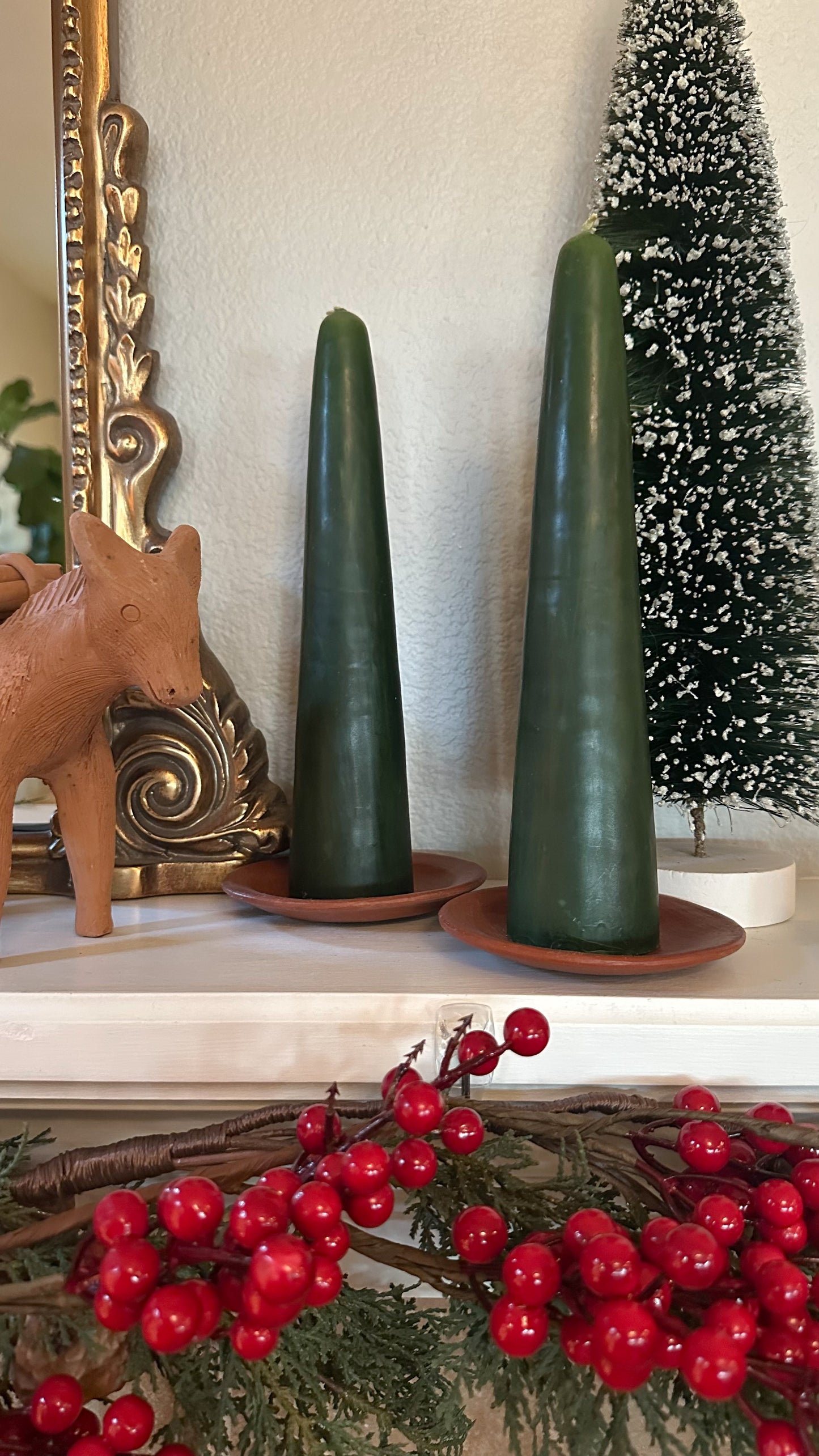 Verde Beeswax Christmas Tree Candle