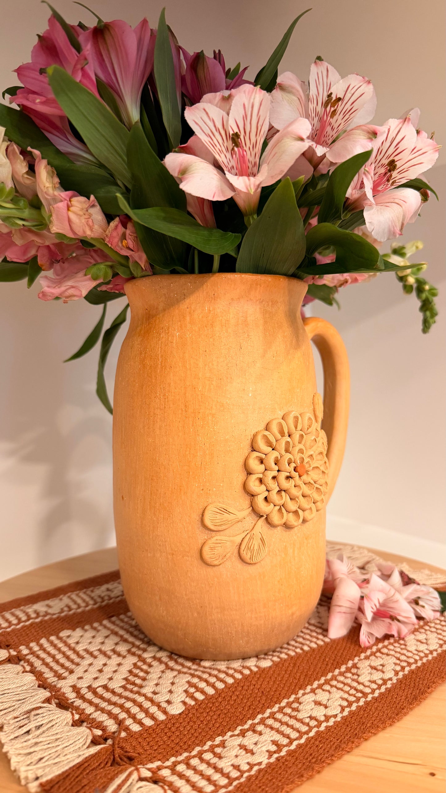 Dahlia Clay Pitcher